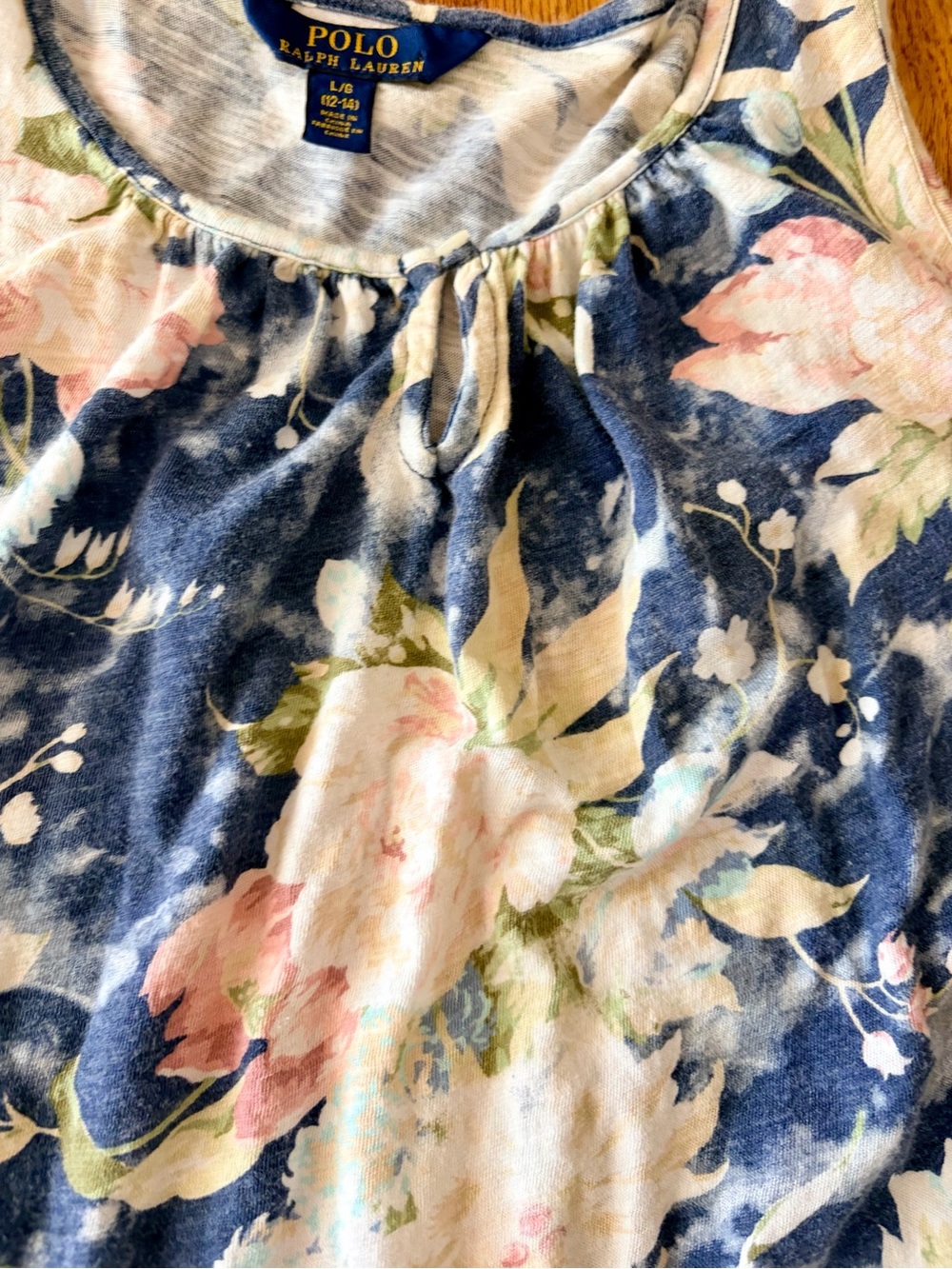 Polo by Ralph Lauren Blue Floral Girls' Casual Dress - Picture 3 of 6